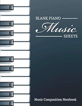 Blank Piano Music Sheets : Music Composition Notebook with Treble Clef and Bass Clef