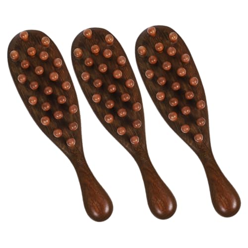 Peigne massage cuir chevelu BESTYASH en bois de santal pour stimuler la pousse et fortifier
