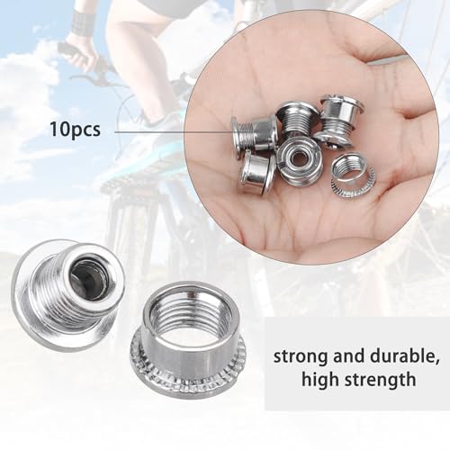 YSDMY 10 Pcs Single Chainring Bolts with Allen Key, Crankset Screw, Mountain Bike Chainring Screws - Image 3