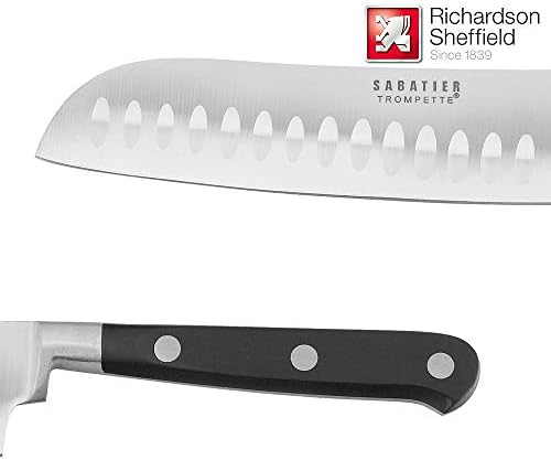 Richardson Sheffield R08000P260160 12.5 cm Sabatier Trompette Santoku Knife, Silver