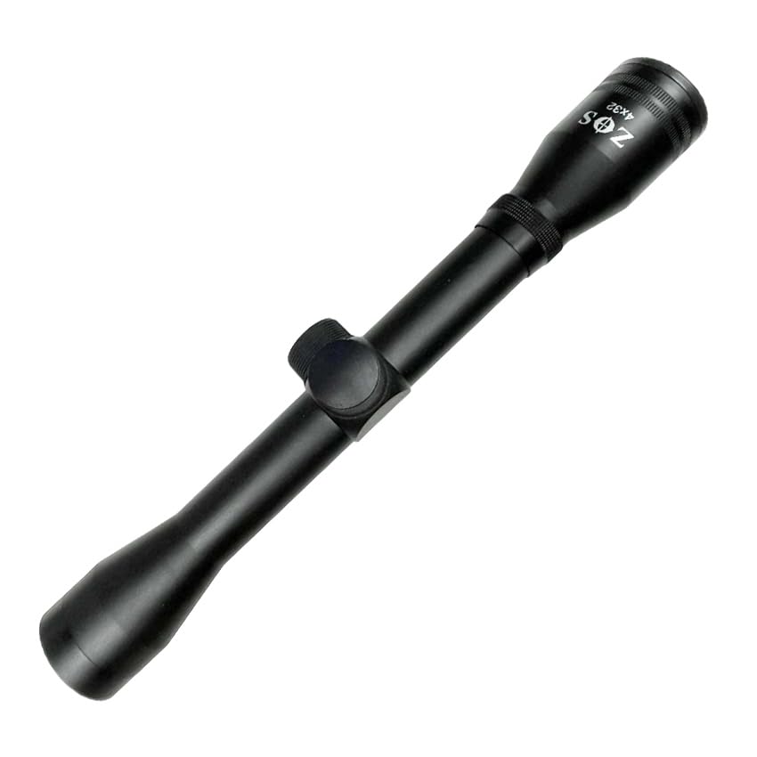 Visor telescópico ZOS 4X32 | mira telescópica para caraibnas, Rifles y escopetas de balines o perdigones (Aire comprimido) con Montura de 11mm