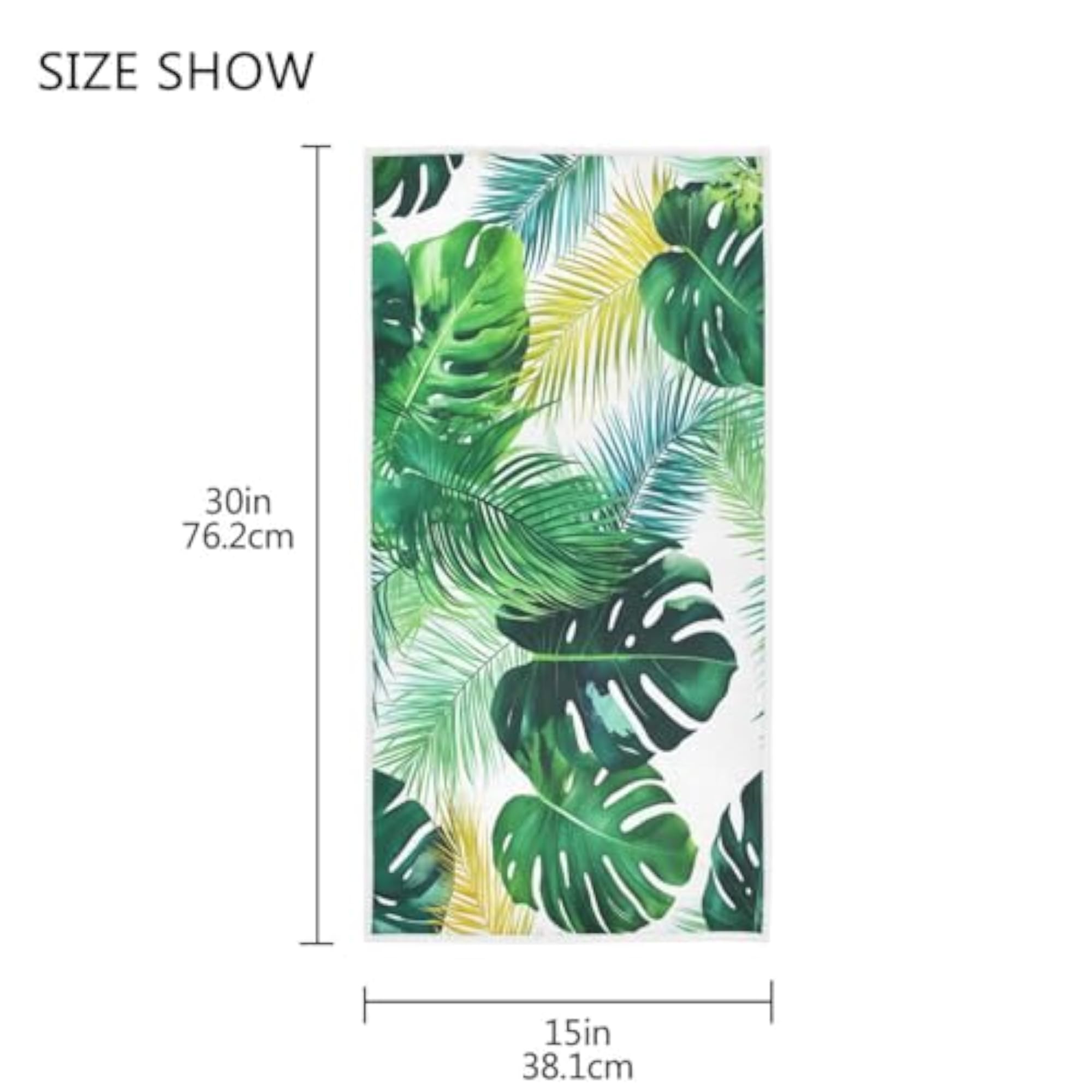 Tropical Palm Leaves Hand Towels, Ultra Soft