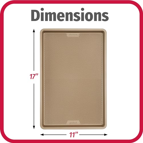 GoodCook BestBake Nonstick Textured Carbon Steel Cookie Sheet, 11" x 17", Large Baking Sheet, Even Heating, Scratch-Resistant, Non-Toxic, Durable, Ideal for Baking and Sheet Pan Dinners - Image 4