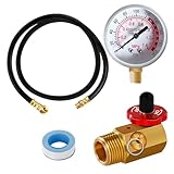 SUNROAD Air Tank Repair Kit, Includes Brass Manifold, 0-200 PSI Gauge, 4 Feet Air Hose, Safety Bypass Valve, Tire Chuck for Portable Air Tank Maintenance