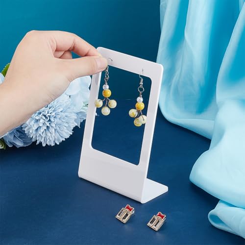 Présentoir de boucles d'oreilles pour coiffeuse moderne blanche - 4