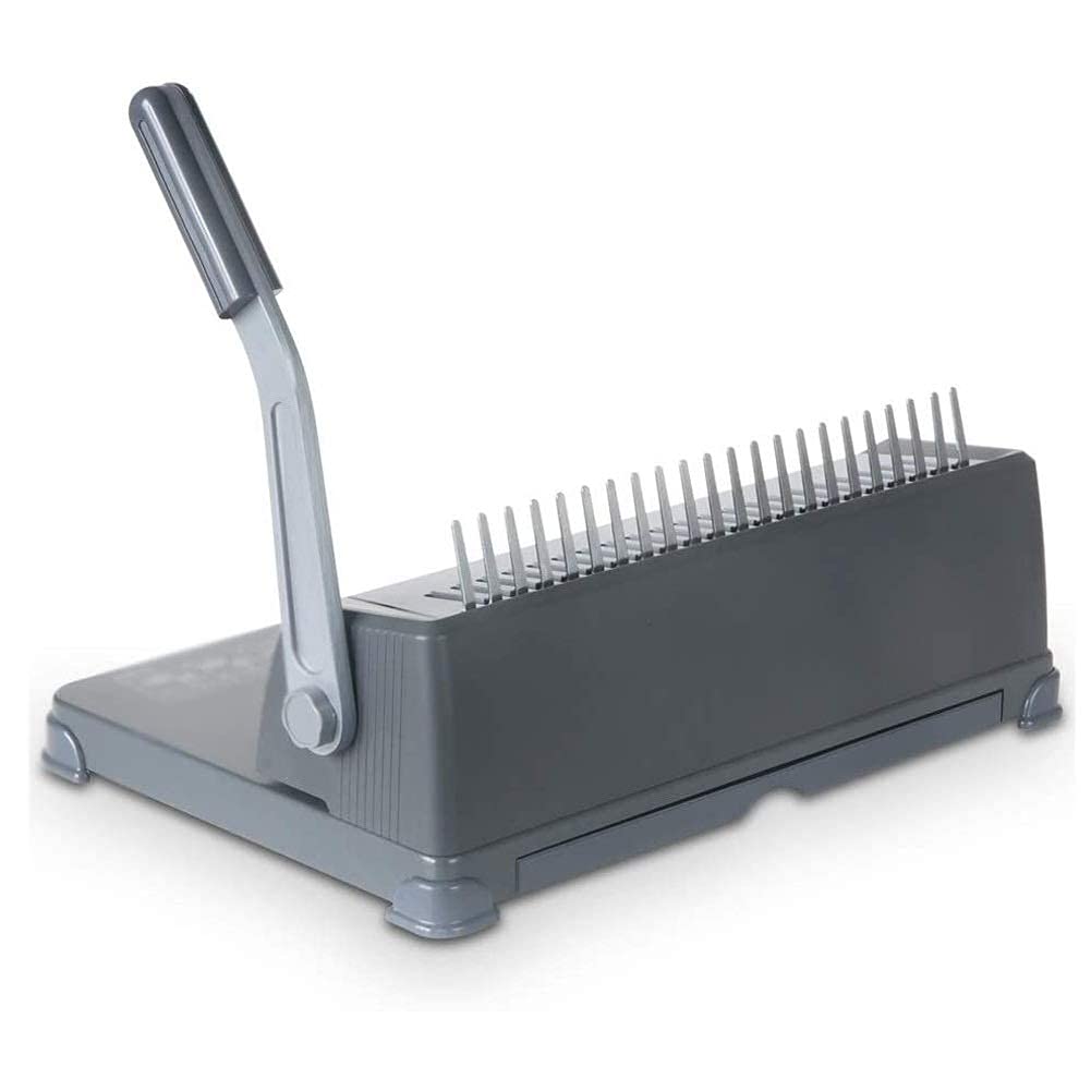 Accessori per Ufficio, Resistente 350 Pagine 21 Fori rettangolari Pettine di Carta rilegatrice Manuale perforatrice Raccoglitore con Maniglia rilegatrice finanziaria per Ufficio