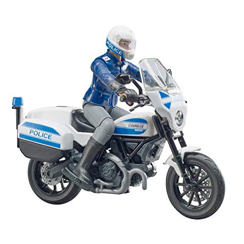 Bruder 62731 Bworld Scrambler Ducati Police Motorbike W Policeman #TOP1