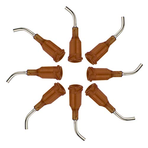 Agujas de dispensación Industrial Aguja roma luer Lock Agujas dobladas Aguja dispensadora dispensadoras Curva 45 °(100Pcs-1/2 IN/13mm) (15G) Cover