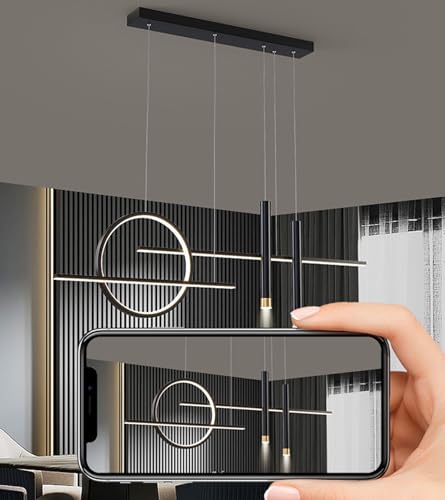 Plafonnier LED moderne à intensité variable 35W avec télécommande pour îlot de cuisine LWX - 7
