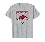 Arkansas Razorbacks Baseball Homeplate Gray T-Shirt