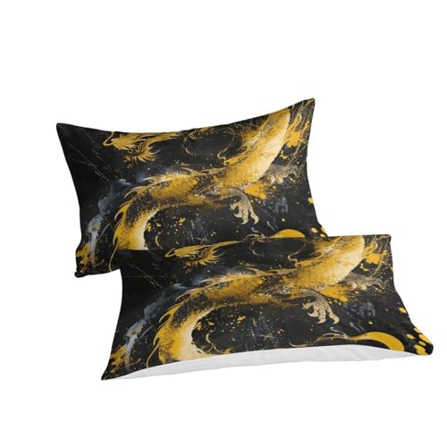 Housses de couettes dragon imprimé 3D en microfibre 140x200 cm