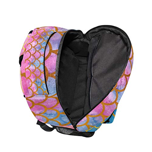 Mermaid Fish Scales Backpacks Travel Laptop Daypack School Bags For Teens Men Women #TOP5