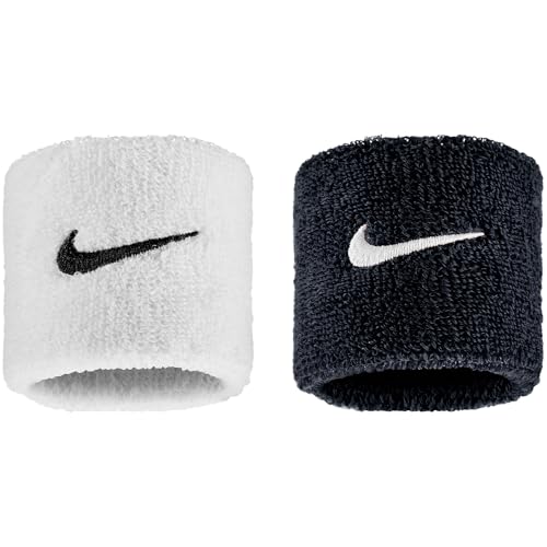 Nike Unisexe Swoosh Classic 2Pk Serre-Poignet Black/White/Black One Size