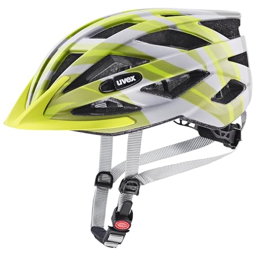 uvex air Wing cc - Leichter Allround-Helm für Damen und Herren - individuelle Größenanpassung - waschbare Innenausstattung - Grey - Lime matt - 56-60 cm