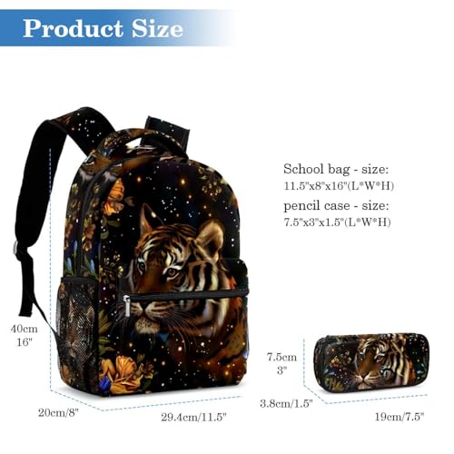Sac à dos scolaire grande capacité avec trousse pour adolescent chargé