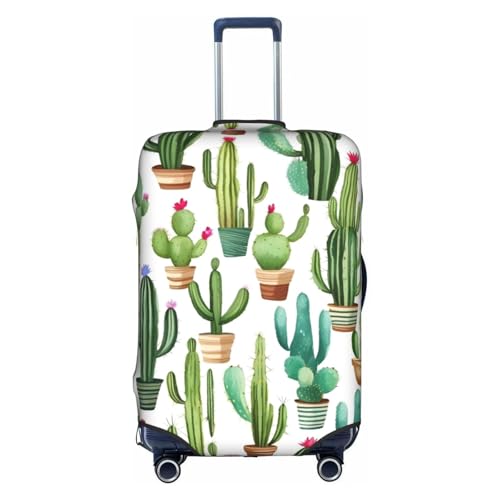 Cactus Flower Print Luggage Cover For Suitcases, Travel Case Protector, Simple & Convenient Installation