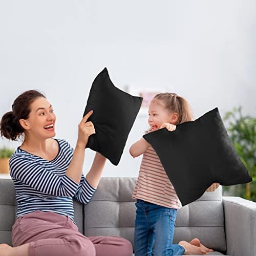 Utopia Bedding 18x18 Pillow Inserts, Set of 2, Black – Indoor Decorative Throw Pillows for Bed, Sofa & Couch – Soft, Supportive & Fluffy Cushion Inserts