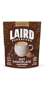 Laird Superfood Functional Mushrooms Hot Chocolate, Organic Cacao Powder Blended with Nourishing ...
