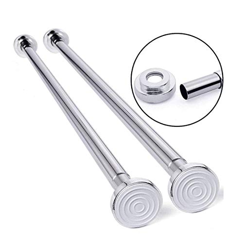 Tringle à rideau de douche en acier inoxydable avec base silicone antidérapante et extensible