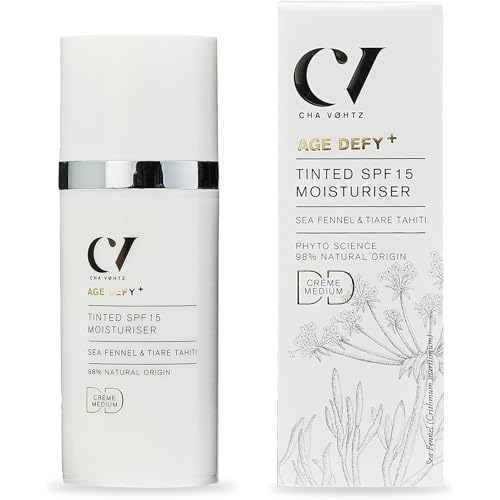 Green People Age Defy+ Getönte DD Feuchtigkeitscreme SPF15 Medium - Tagescreme mit Make-up - Ohne Alkohol - Vegan - 30ml