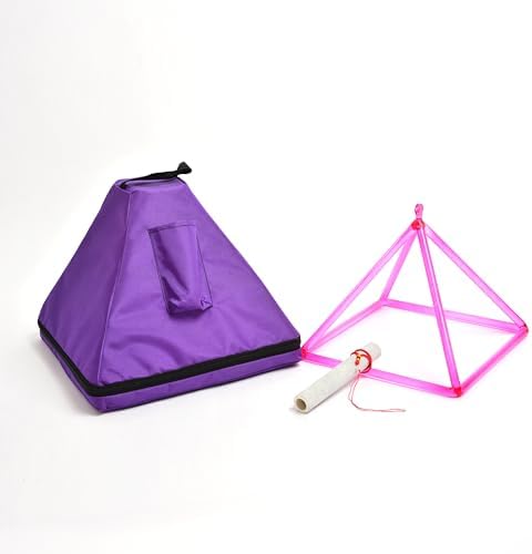 TERRITORY Crystal Singing Pyramid Pink Colored 12 inch with Carry...