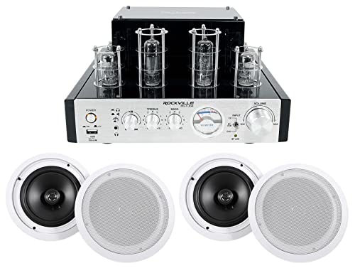 Rockville BluTube Tube Amplifier/Home Theater Receiver+(4) 8