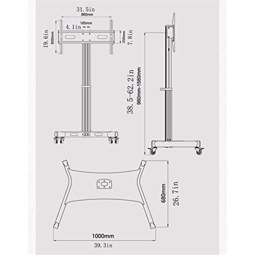 Soporte eléctrico de TV con elevación móvil para 75 a 100 pulgadas miniatura 2