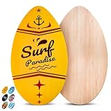 TCXDG Skipper Skimboard 35 Inch Wooden Beginners Skim Board for Kids Adults Streamline Shape Easy Gr
