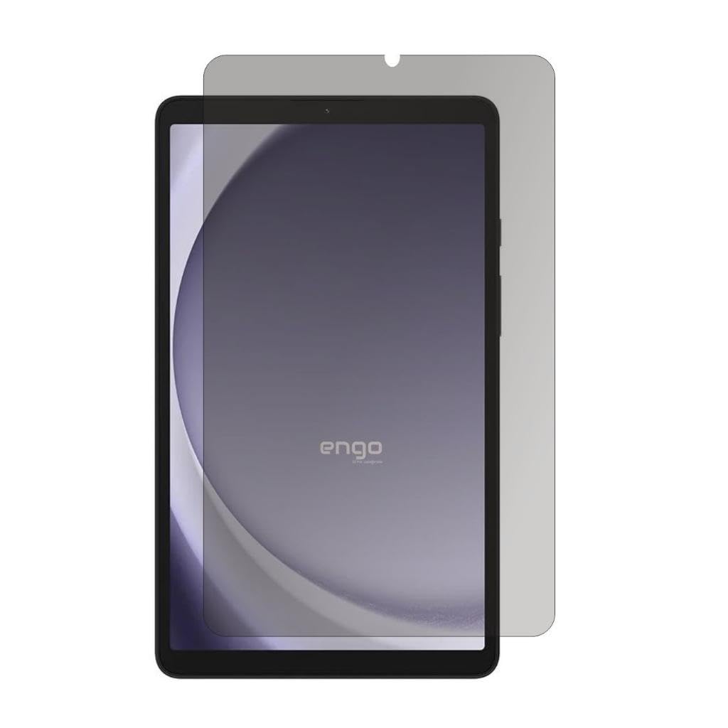 Engo Samsung Galaxy Tab A9 8.7 İnç İle Uyumlu Hayalet Ekran Koruyucu, Yandan Görünmeyen Anti-Spy Gizlilik (Privacy) Koruması, 9H Temperli Nano Kırılmaz Esnek Cam, Parlama Önleyici SM-X110