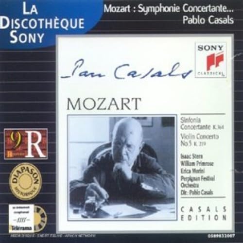 Mozart : Sinfonia concertante K 364; Violin Concerto N 5 ( coll. Casals Edition )