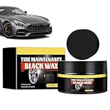 Pour Pneus - 100g Noire À Longue Durée | Restaurateur Pour Pnus - Pour Camion SUV Détail Protection Garniture Garage Brillant Pour Pneus De Voiture - 100g Cirre Noire À Longue Durée | Restau