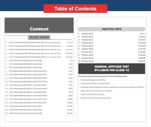 Image of Disha Target CUET (UG) 2026 General Aptitude Test with 10 Practice Sets & 21 Previous Year Solved Papers 5th Edition | PYQs & Practice Question Bank | MCQs, AR, MSQs & Passage based Questions