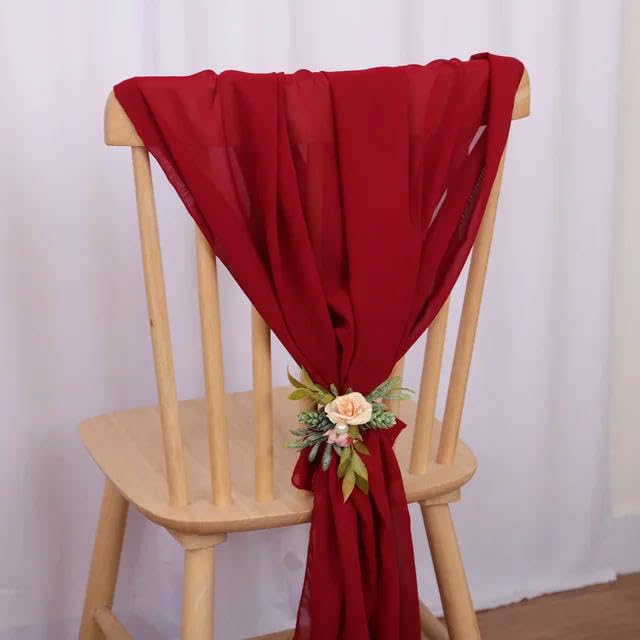 Ceintures de chaise en mousseline de soie pour décoration de mariage féerique