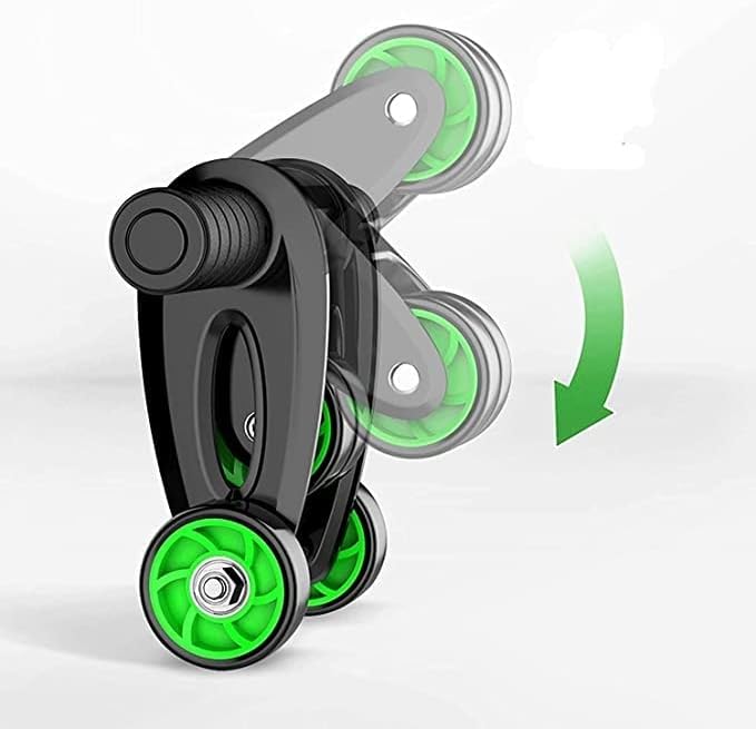 Miniatura 4 de Rueda muscular abdominal de 4 ruedas, rodillo AB plegable para entrenamiento ABS, equipo de ejercicio de rueda abdominal para entrenamiento central,