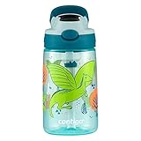 Kids Water Bottle with Redesigned AUTOSPOUT Straw, 14 oz., Honeydew Dragon