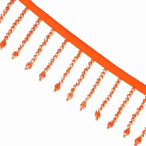 Kehuadiy Rhinestone Fringe Trim for Decorations Cover