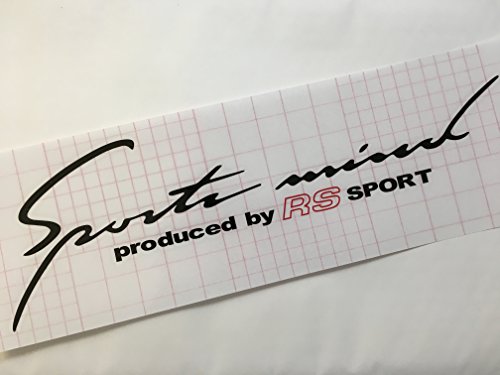スポーツマインド カッティング ステッカー RSスポーツ 35cm ブラック