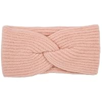 StyleBREAKER Damen Stirnband Strick Mit Twist-Knoten - Dunkelgrau Meliert, One Size, Ca. 13 Cm Breit