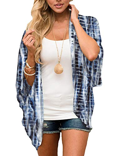 Image of CASURESS Women's Cardigan-Sheer Kimono Loose Summer Floral Print Cover Ups