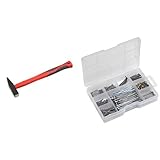 Meister Schlosserhammer 200 g, Fiberglas, mit Einschlaghilfe, 2212250, Meister Nagel-Set, 947210