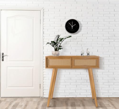 Console Table, Small Vanity Desk, Console Tables for Entryway Entryway Table, Rattan Dresser Entry Table Narrow Console Table Modern Hallway Table, 31\" Boho Sofa Table