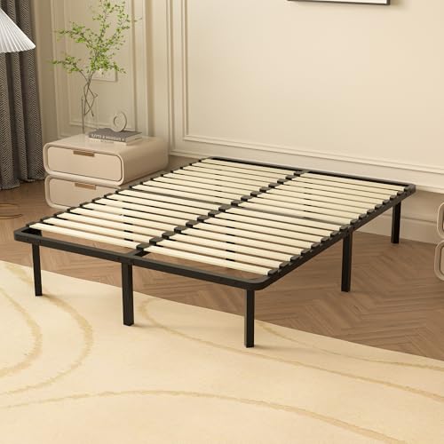 DEWINNER Sommier 120x190 | Sommiers à Lattes avec 9 Pieds pour Adulte | Cadre de Lit 120x190 avec Sommier | Soutien Confortable pour Matelas 1 Personne...