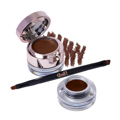 Image of Glam21 2-in-1 Eyebrow & Gel Eyeliner with Brush| Intense Brown Color | Quick Drying & Lasts up to 12hrs | Smudge Proof Gel Eyeliner And Eyebrow Definer | 4gm