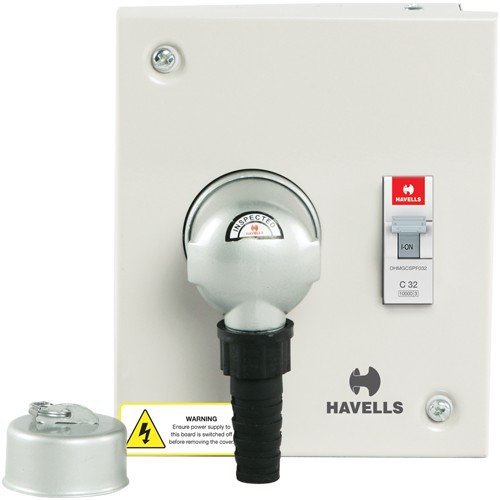 Havells Utility DB P/S 20A DP Metal Plug and Socket Distribution Board (Grey) at Rs. 654