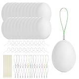 25 Stück Ostereier zum Bemalen, Ostereier Deko, osterei, Osterdeko für Ostern Deko Plastikeier für Die Osterdekoration Ostern Geschenke Oster Dekos für Bäume Osterdekoration Oster Basteln Kinder