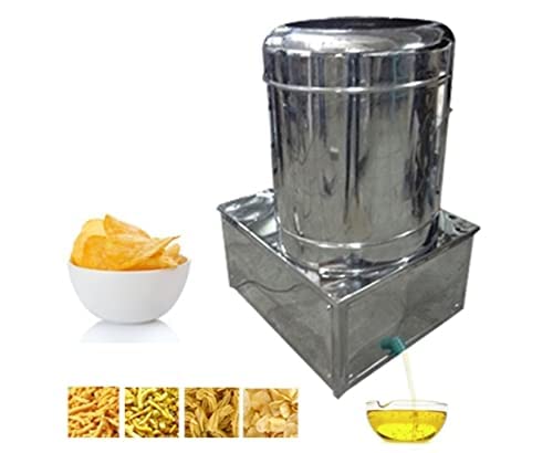 Samnantools Commercial Oil Dryer for Chips , French Fries , Banana Chips etc ( Silver Stainless Steel) Oil Dryer Machine 10litre