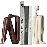 Decorative Bookends for Shelves，Bookends for Heavy Books Resinous Thinker Statue,Book Shelf Decor，Modern Creative Office Company Bookends Ornament Decorations