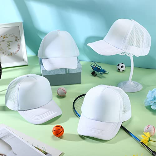 Image of Handepo 12 Pack Kids Trucker Hats Adjustable Mesh Caps Blank
