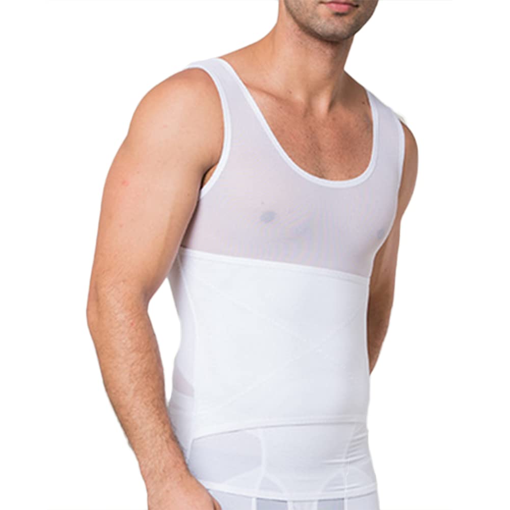ISCBAFYX Kompresja męska Ukryj Gynecomastia Undershirt Shapewear Body Shaper Schowing koszula brzuch kamizelka termiczna s-2xl