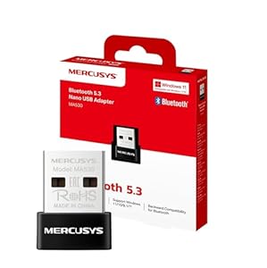 MERCUSYS TP-Link MA530 USB Bluetooth 5.3 adapter voor pc, printer, luidspreker enz., ultra-compact design, Windows 11/10/8.1/7, ondersteunt eerdere Bluetooth-versies